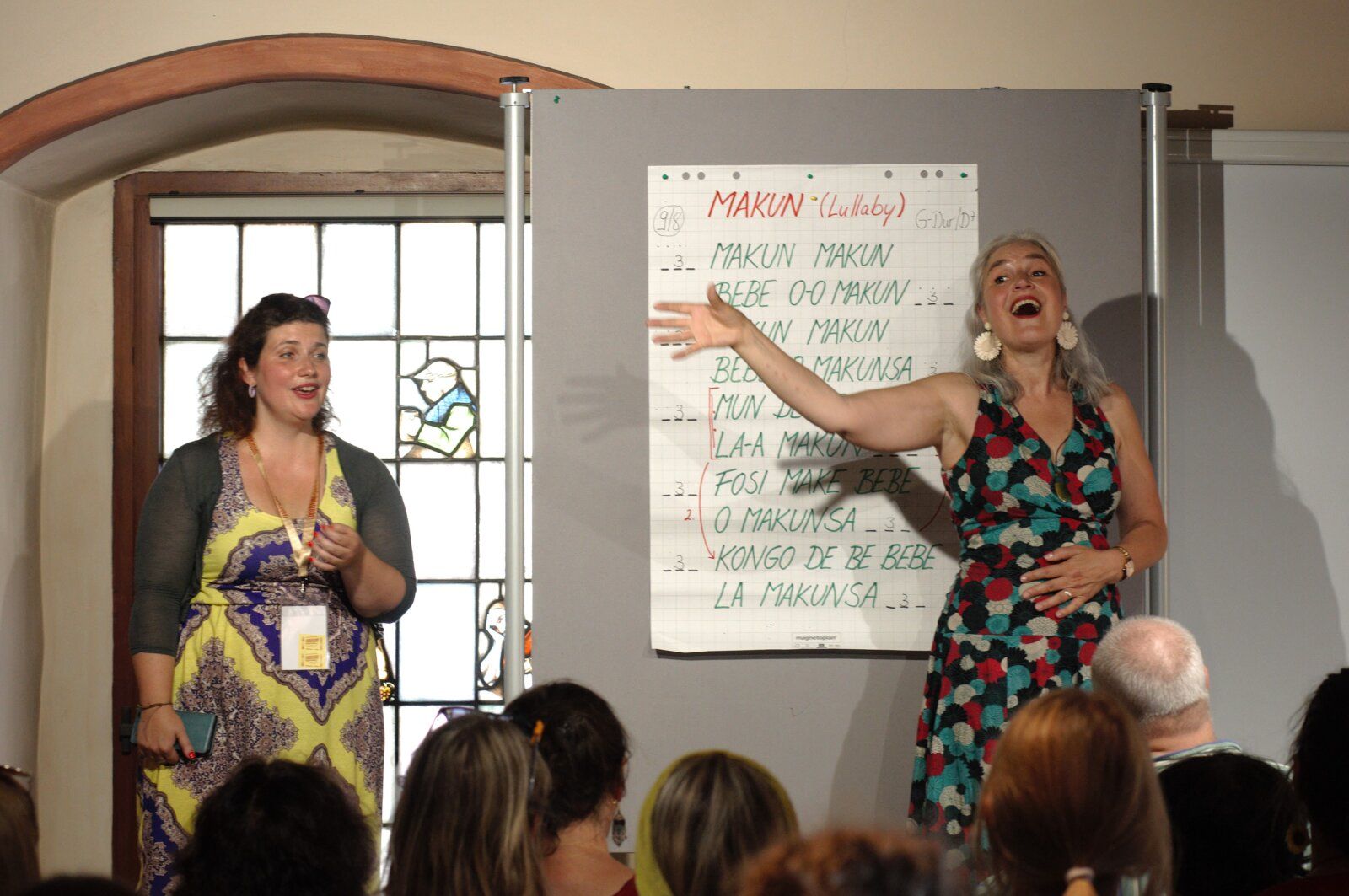 Nina Gronich und Bettina Stäbert beim Workshop in Rudolstadt 2025