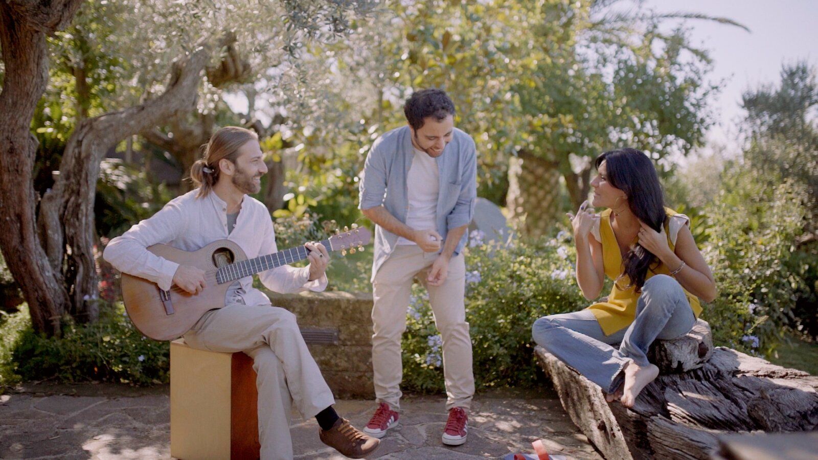 Flo mit (v. l.) Cristiano Califano und Michele Maione