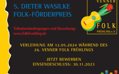 Der Dieter-Wasilke-Folk-Förderpreis zum Fünften