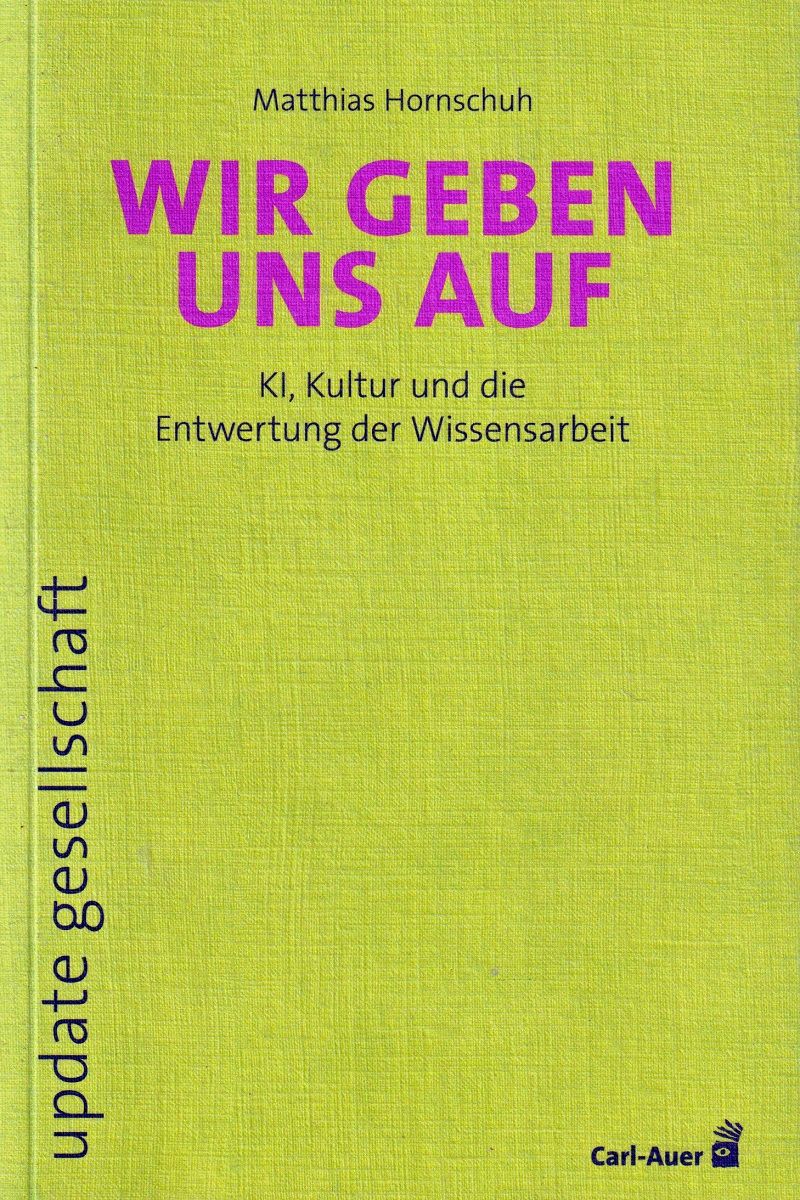 Matthias Hornschuh: Wir geben uns auf