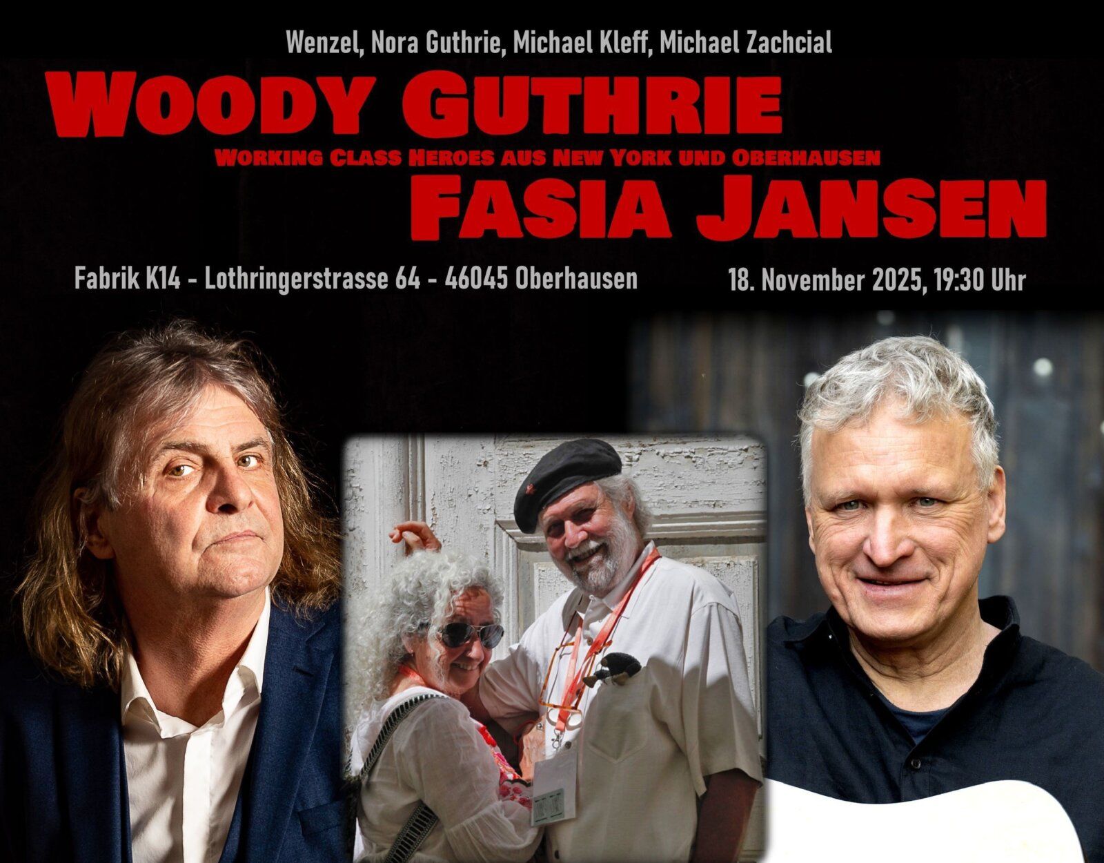 Plakat Woody Guthrie + Fasia Jansen